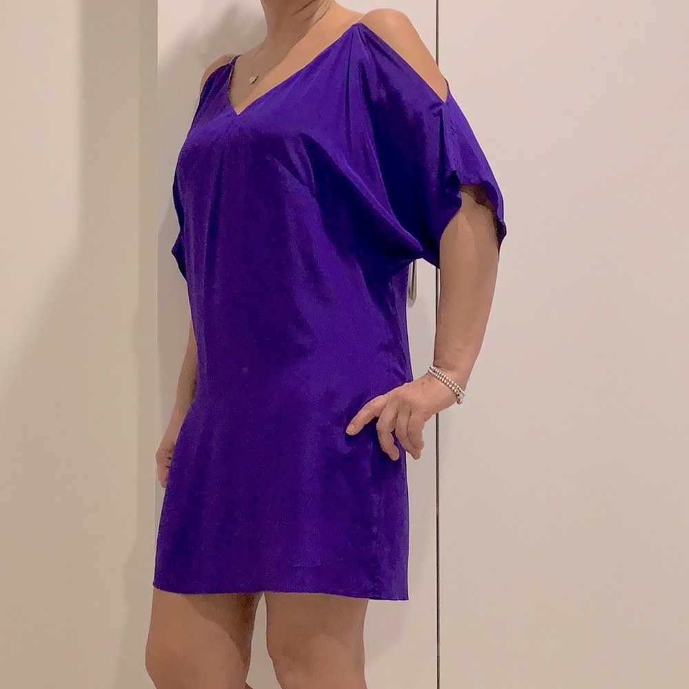 Lavender Brown silk dress